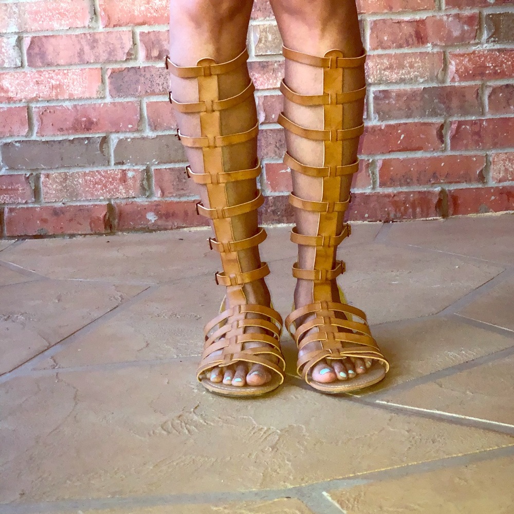 Knee-High Gladiator Sandals
